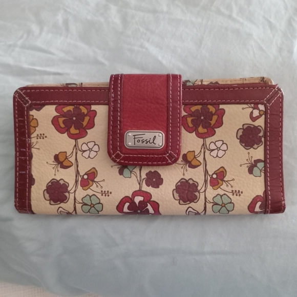 Vintage Fossil Leather Boho Wallet - Picture 1 of 12